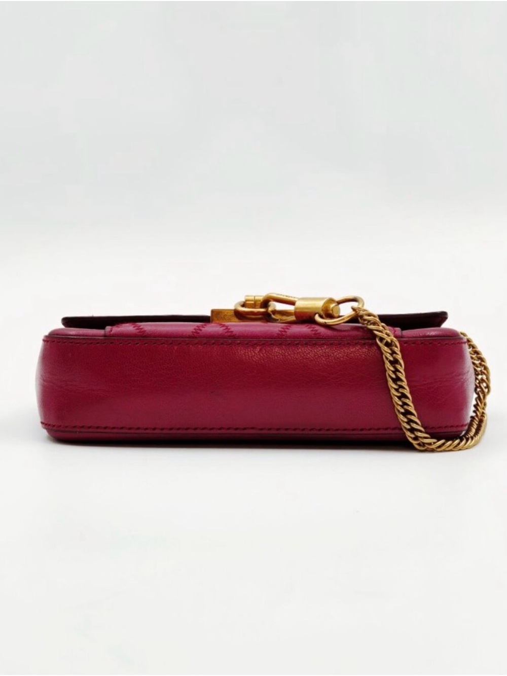 Givenchy Quilted Burgundy Crossbody Bag with Gold Chain - Picture 4 of 14